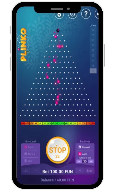 Set the bet amount or min/max bet and press Play